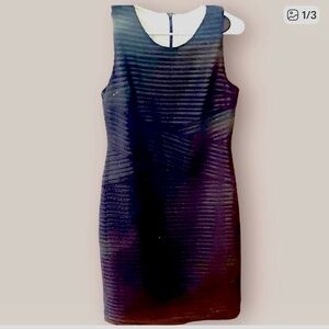 Calvin Klein Flattering Ribbed Lined Sleeveless Dress Size 10 Like New